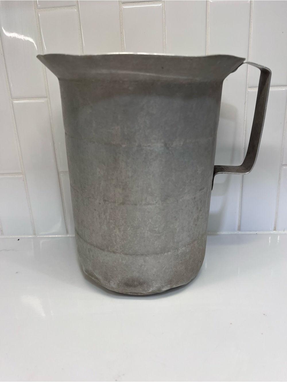 Vintage Aluminum Measuring Pitcher 4 Quart Farmhouse Kitchen